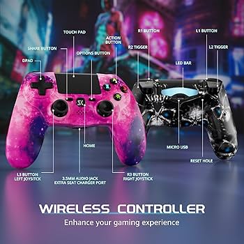 Amazon.com: ISHAKO Controller for PS4, Wireless Controller 2